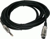 Invotone ACM1010S/BK - микрофонный кабель, 6,3 джек стерео <-> XLR3M (папа), длина 10 м (черный)