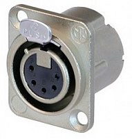 Neutrik NC5FD-LX - панельный разъем XLR female 5 контактов с дополнительной защитой от RF помех