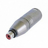 Neutrik NA2MPMF - адаптер-переходник, RCA Female «мама» с красным изолятором -> XLR 3 Male «папа»