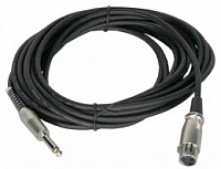 Invotone ACM1006/BK - микрофонный кабель, 6,3джек моно <-> XLR3F (мама), длина 6 м (черный)