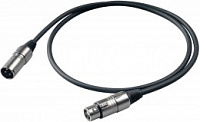 Proel BULK250LU3 - микр. кабель, XLR папа <->XLR мама, длина - 3м
