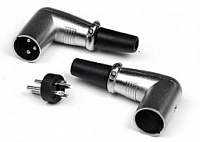 Invotone XLR3M200C - разъем XLR 3Р, папа, кабельный, угловой, корпус металл