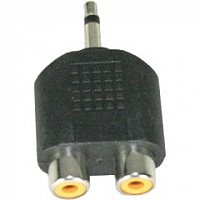 Invotone AD200 - переходник 2 RCA мама <>3.5мм моно джек папа , корпус пластик