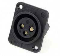 SWITCHCRAFT PD3FSC3 панельный разъём XLR мама, 3 пин, серебр. контакты, пластик