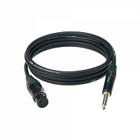 KLOTZ M1FS1B1000 готовый микрофонный кабель MY206, длина 10м, XLR/F Neutrik, металл - стерео Jack Neutrik, металл