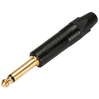 Neutrik NP2X-B - разъем Jack 6.3мм (моно) штекер, толщина 14.5мм, черненый корпус, золочен. контакт