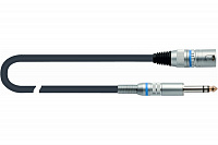 QUIK LOK CM189-4.5 микрофонный кабель, 4,5 метра, разъемы XLR Male - Stereo SLIM Jack ( XLR/M - Jack Stereo), цвет черный